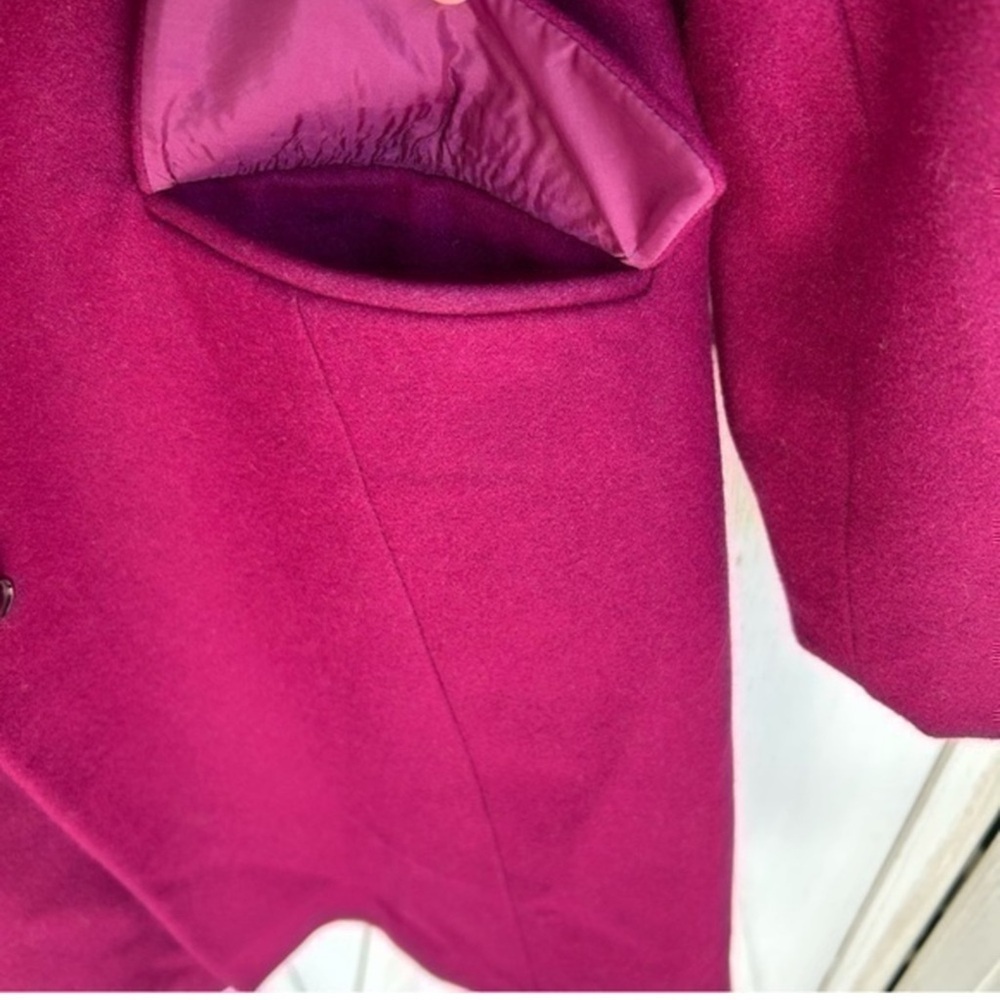 ✨Like New DKNY Women's Burgundy fuchsia pink blazer style peacoat size 8 - Picture 7 of 9